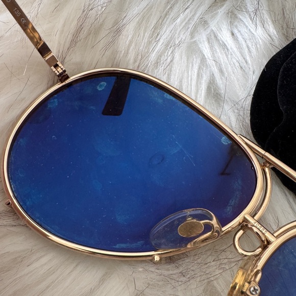 Authentic Porsche Design Aviator Sunglasses with Case. P8478 Sz 69 - Picture 10 of 14